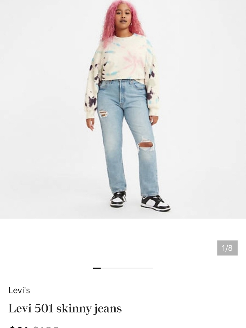 Levis 501 Skinny Jeans - Picture 6 of 6